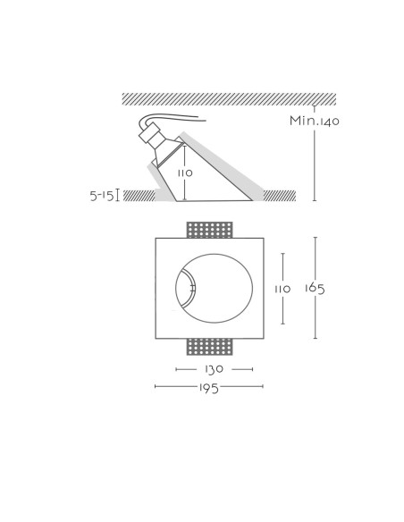 Foco barato integrado escayola