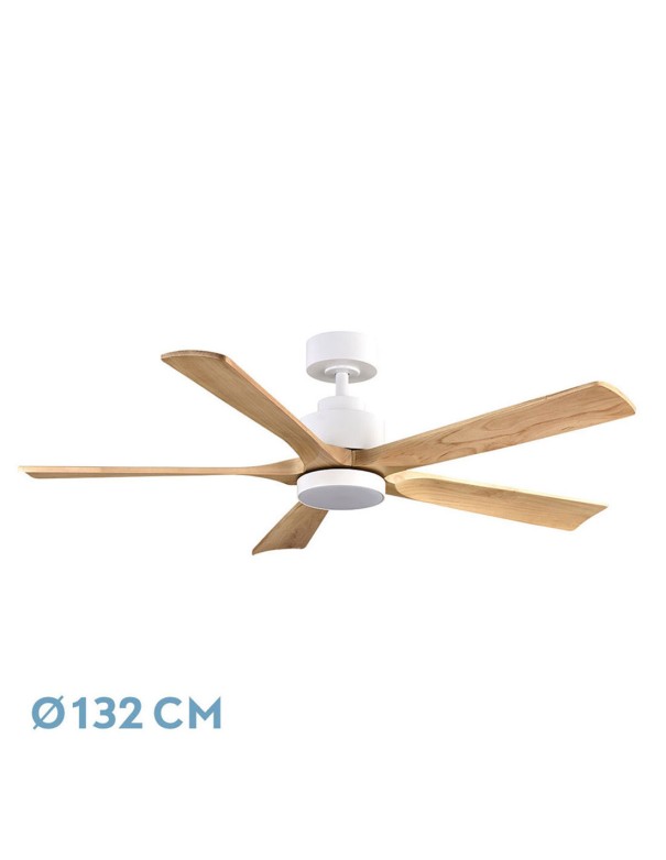 Cairo Ventilador 5 Aspas Blanco Haya