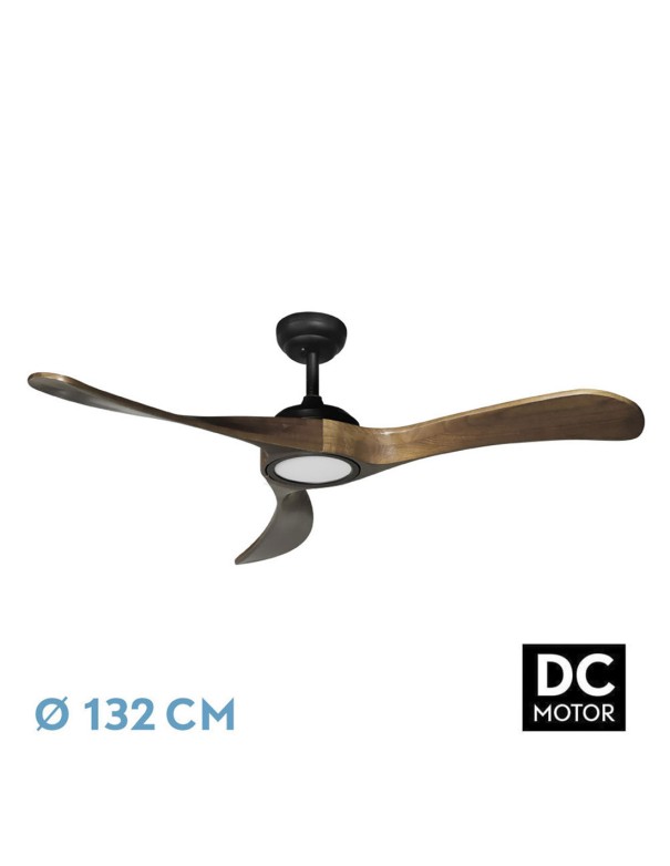 Castelo Ventilador DC con Mando Negro Roble