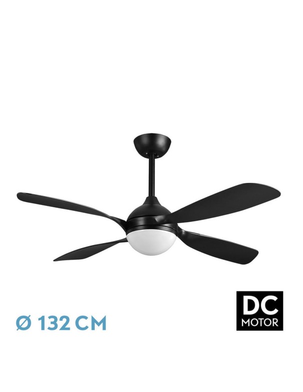 Oferta Lámpara Ventilador Livorno Negro