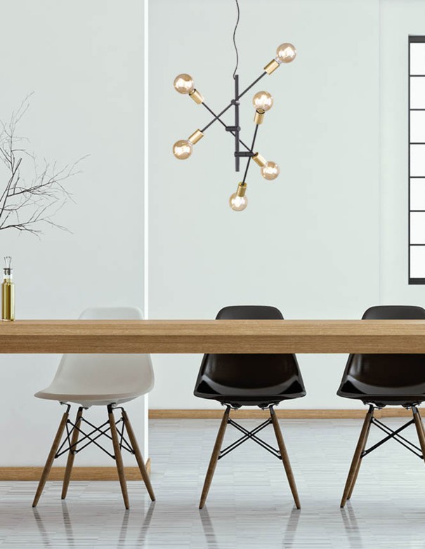 Lámpara Techo Bombilla Vista Vintage