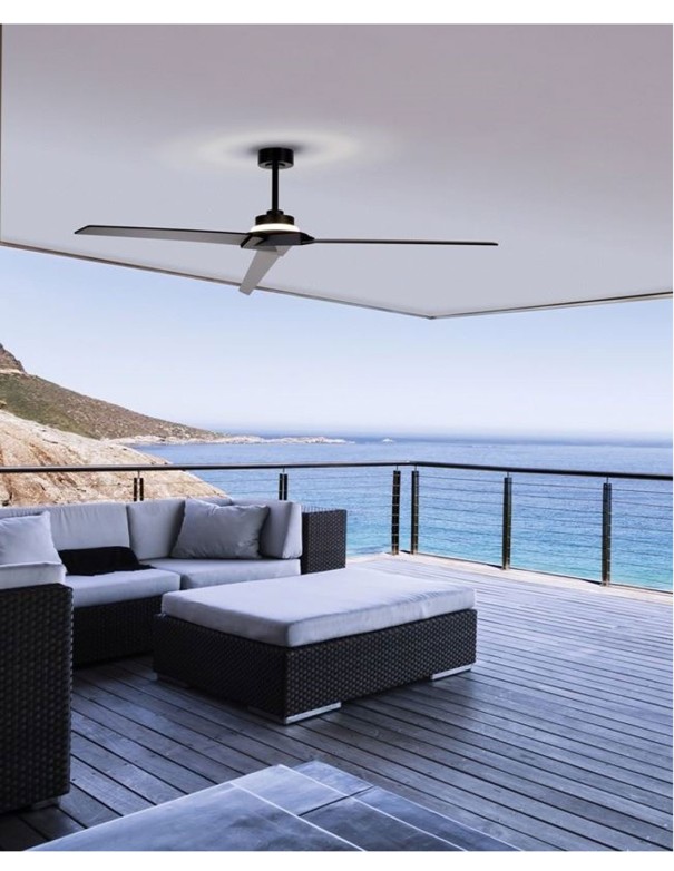 Ventilador de techo negro Brisa barato