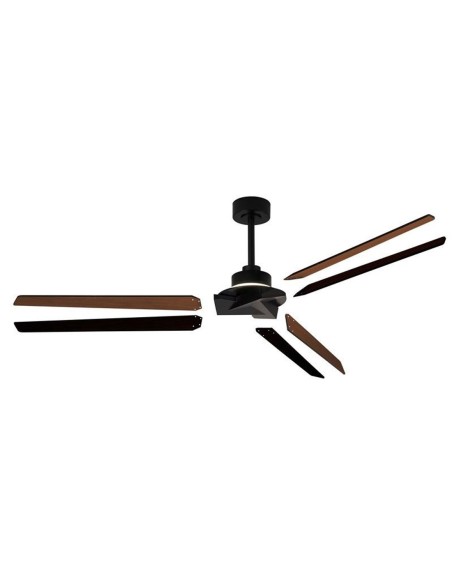 Ventilador brisa palas reversibles negro madera