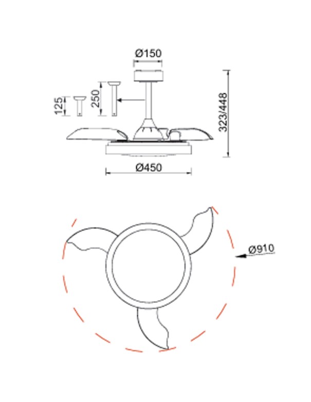 Ventilador de techo Mantra mini Siberia