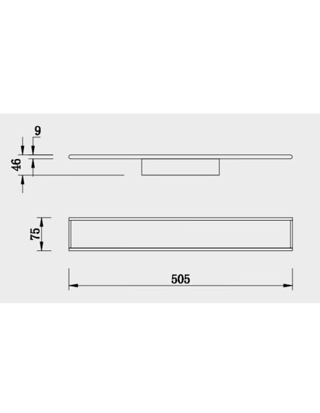 Nelsón Aplique de Pared Negro Mantra