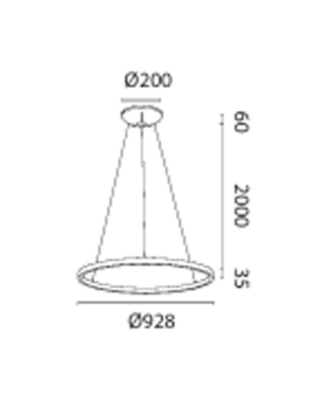 Riumar de Mantra Lámpara Blanca 92.8 CM