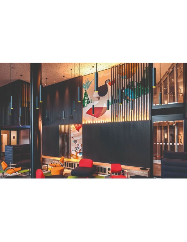 Lámpara de techo negra gastrobar