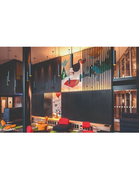 Lámpara de techo negra gastrobar