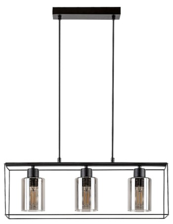 Lámpara Jaula Negra con...