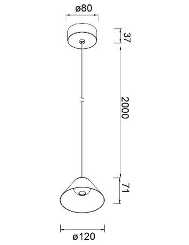 Gruissan Lámpara de Techo Negra para...