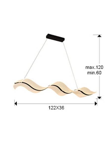 Olas Lámpara Negra Schuller