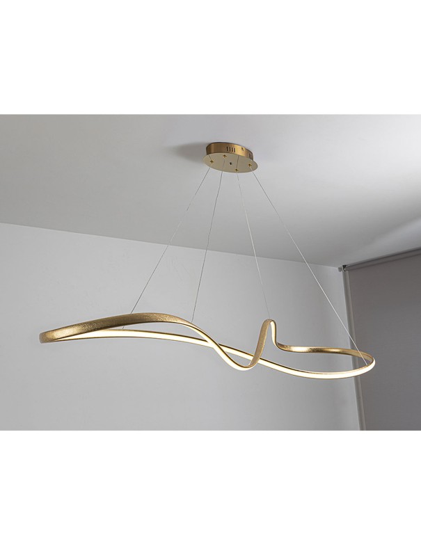 Lámpara Lia Dorada Dimable con Mando...