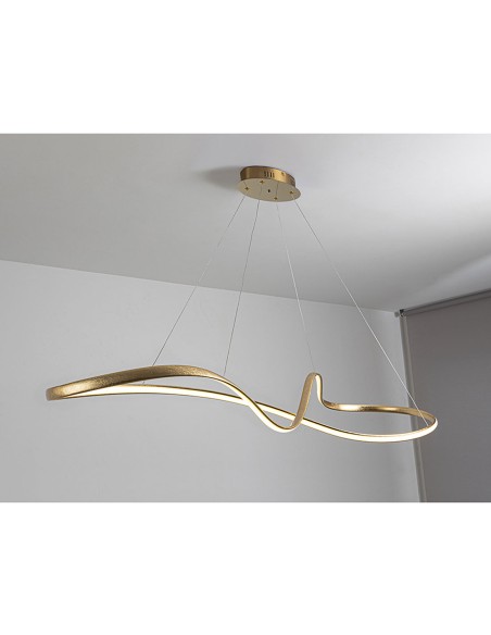 Lámpara Lia Dorada Dimable con Mando Schuller