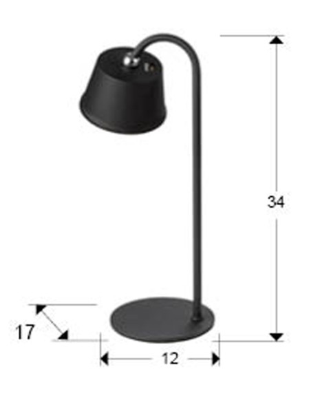 Cuco Lámpara de Mesa Multifunción Negro Schuller