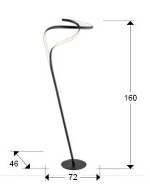 Danza Schuller Lámpara de Suelo Negra