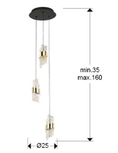 Lámpara Iliada 3 Luces Schuller