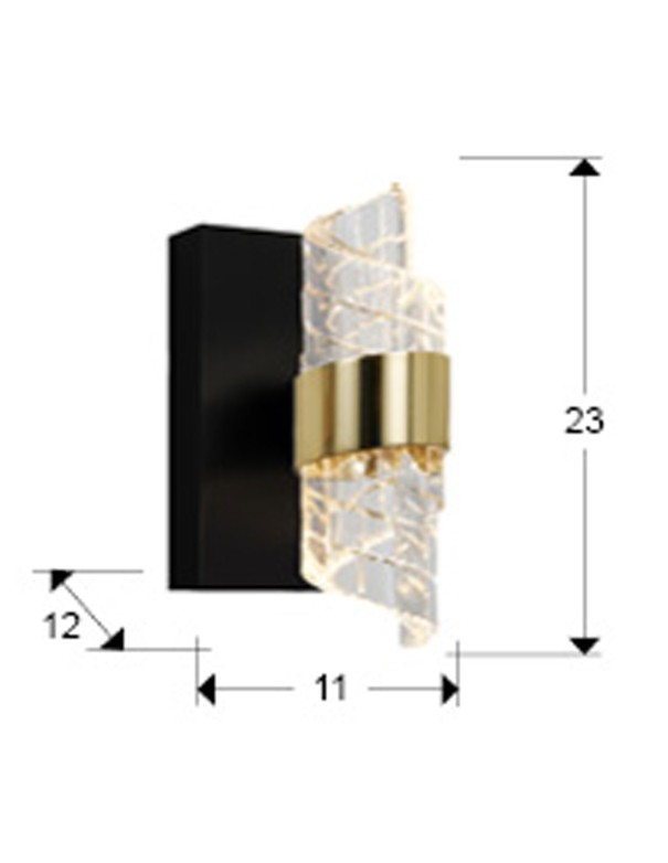 Iliada Aplique Negro Oro Schuller