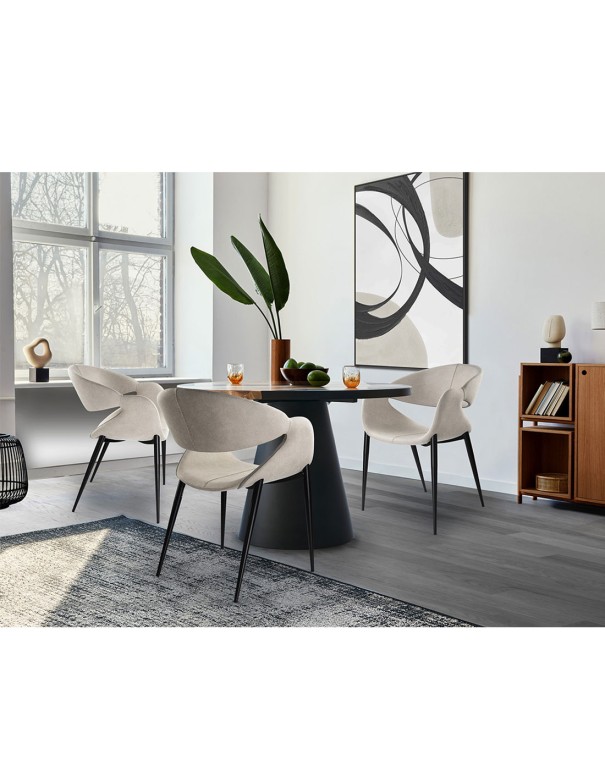 Sillón Giro Schuller textil piedra