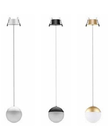 Lámpara Kilda dorada con base empotrada