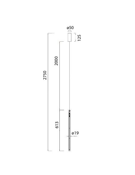 Lámpara Colgante Blanco Torch Mantra