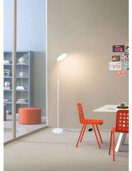 Pie de suelo cabezal articulable blanco