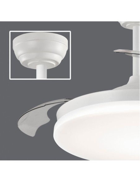 Mini Malta Ventilador de Techo Pequeño Blanco