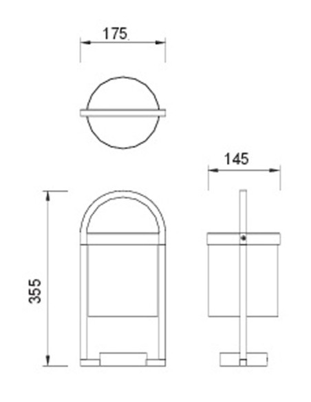 Maya Sobremuro Exterior Gris Oscuro Mantra