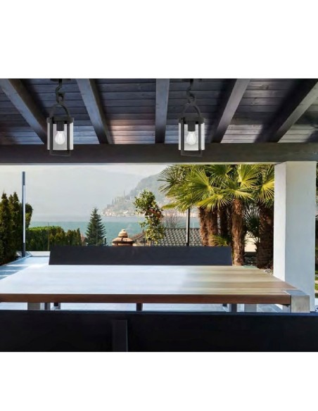 Farol Maya gris oscuro para gancho