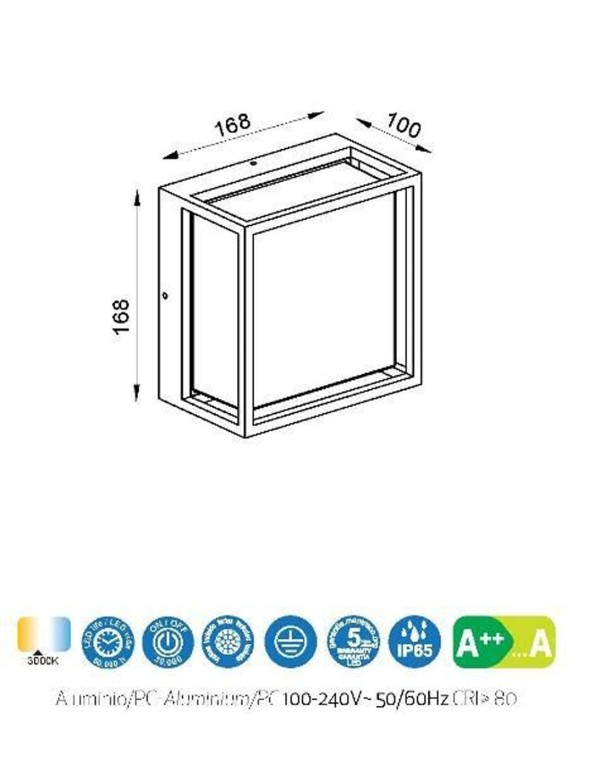 Chamonix Aplique Plafón Mantra Blanco