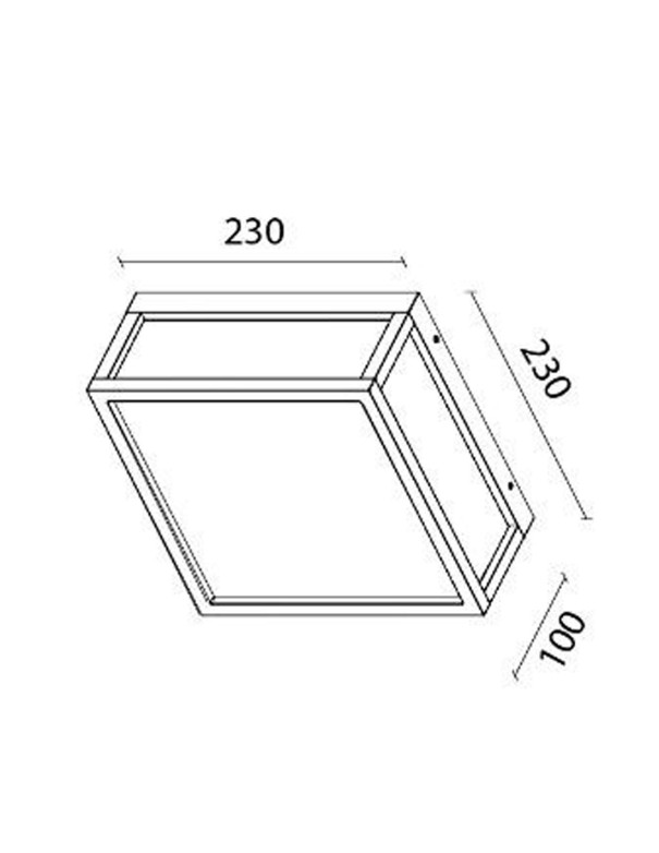 Utah Aplique Plafón con IP65 Corten