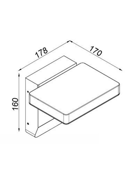 Cooper II Aplique de Exterior Negro Mantra