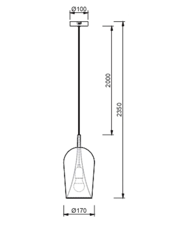 Lámpara colgante Elsa barata