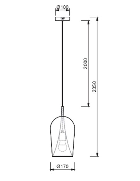 Lámpara colgante Elsa barata