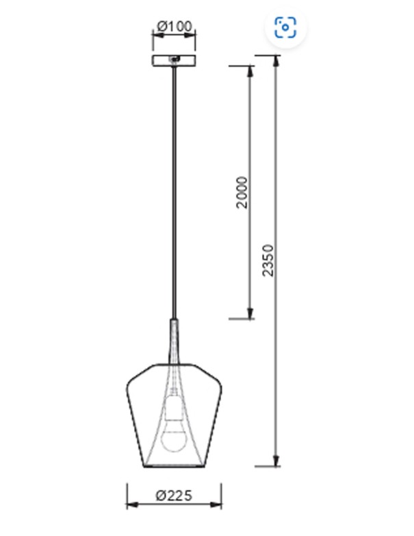 Lámpara cromada Elsa 1 luz precio mínimo