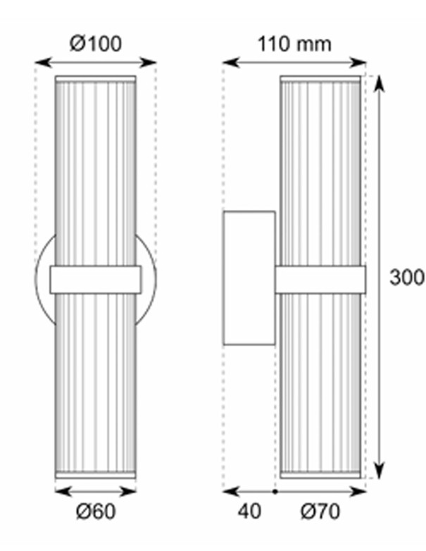 Aplique Diseño Led Negro Luz 360º
