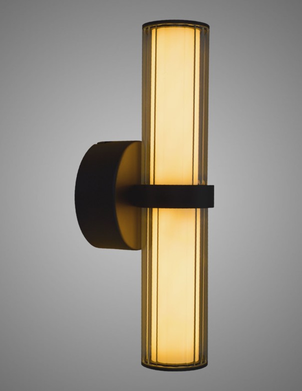 Aplique Diseño Led Negro Luz 360º