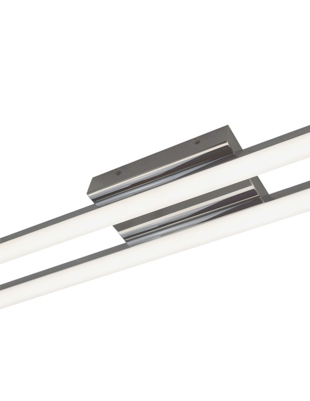 Plafones de techo led cromados.