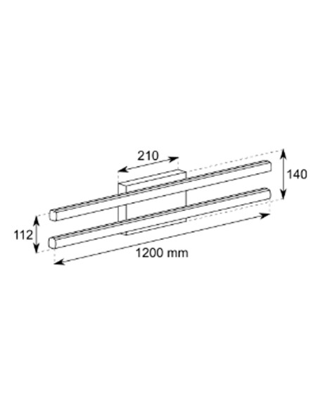 Plafón Led Cromo con Protección IP 44