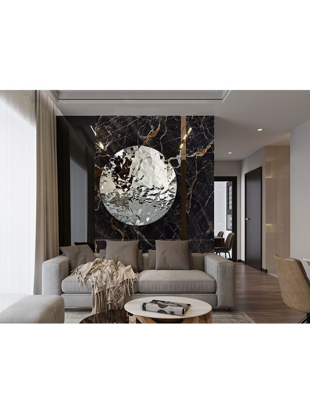 Polyedric Bajorrelieve Acero Cromado...