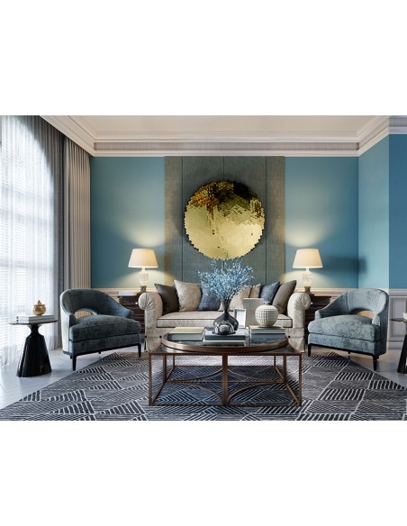 Matrix Cuadro Bajorrelieve Acero Dorado