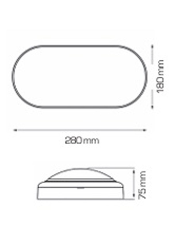 Aplique de Exterior Led Negro 20W