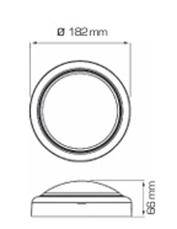 Aplique de Exterior Redondo Led Negro...