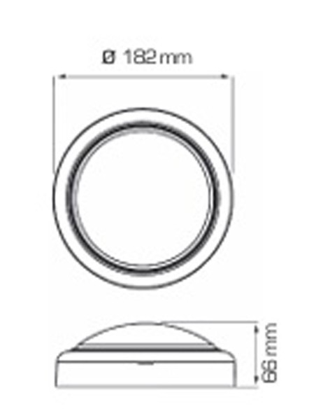 Aplique de Exterior Redondo Led oxido IP65