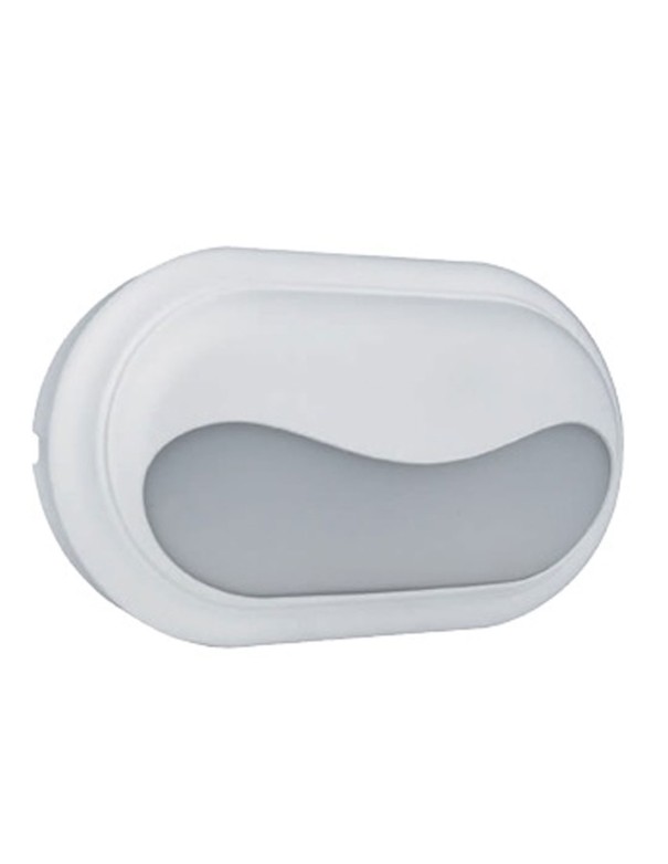 Aplique Ovalado Led para Exterior IP65 Blanco