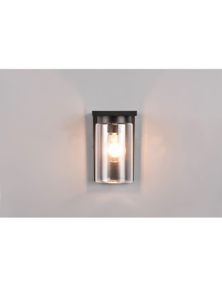 Aplique Exterior con Sensor de Aluminio Negro