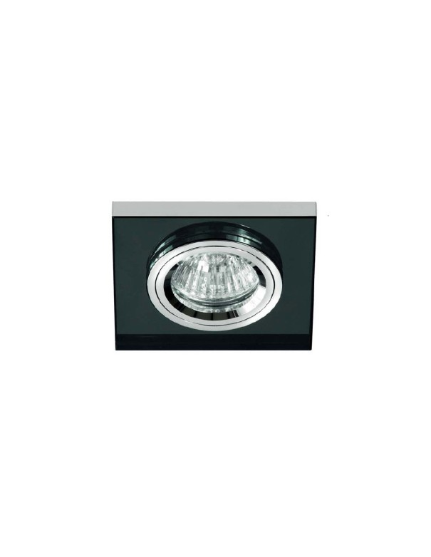 Empotrable cuadrado cristal negro