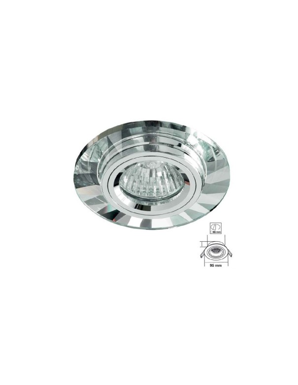 Empotrable Cristal Facetado Transparente Espejo