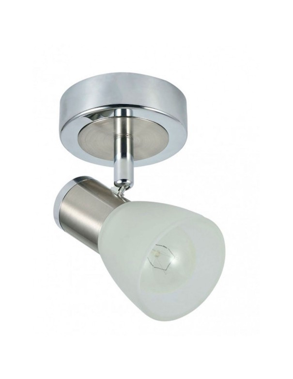 Foco Orientable Metal Níquel con Cristal
