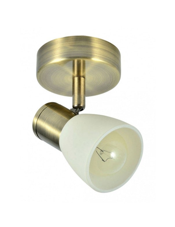 Foco Orientable Metal Cuero con Cristal