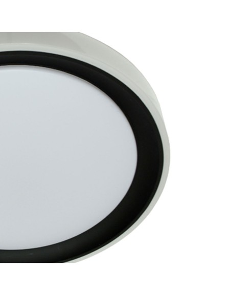 Plafón de Techo Led Aro Blanco Interior Negro